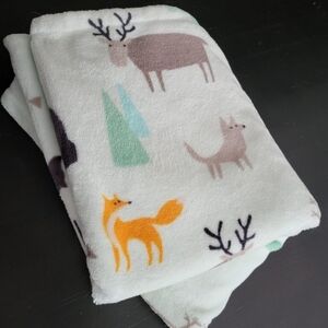 🎁 Free With Any Purchase - SIMONS MAISON Forest Animal Print Fleece Blanket